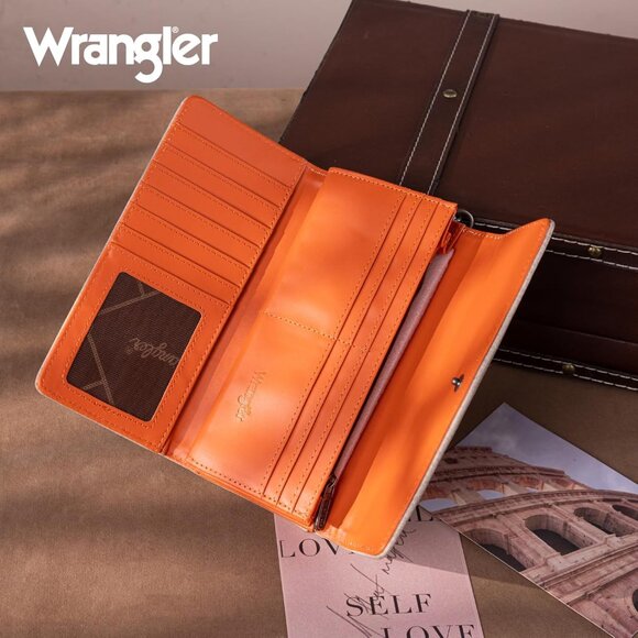 Chic X Wrangler Wallet for Women - Vegan Leather Phone Wristlet & Coin Purse - Picture 6 of 6